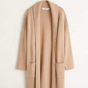 New with tag Mango Ringo camel knitted coatigan
